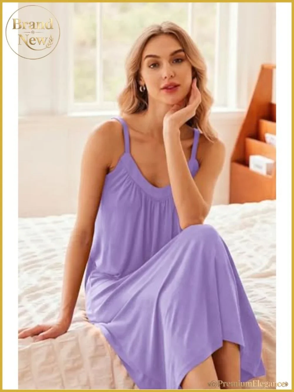 Women's Sleeveless Nightgown Silk Sleep Dress Full Length Loungewear